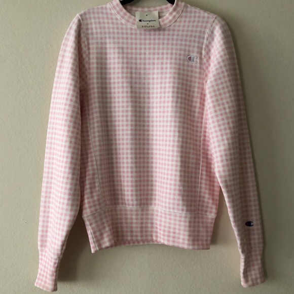 champion gingham sweatshirt